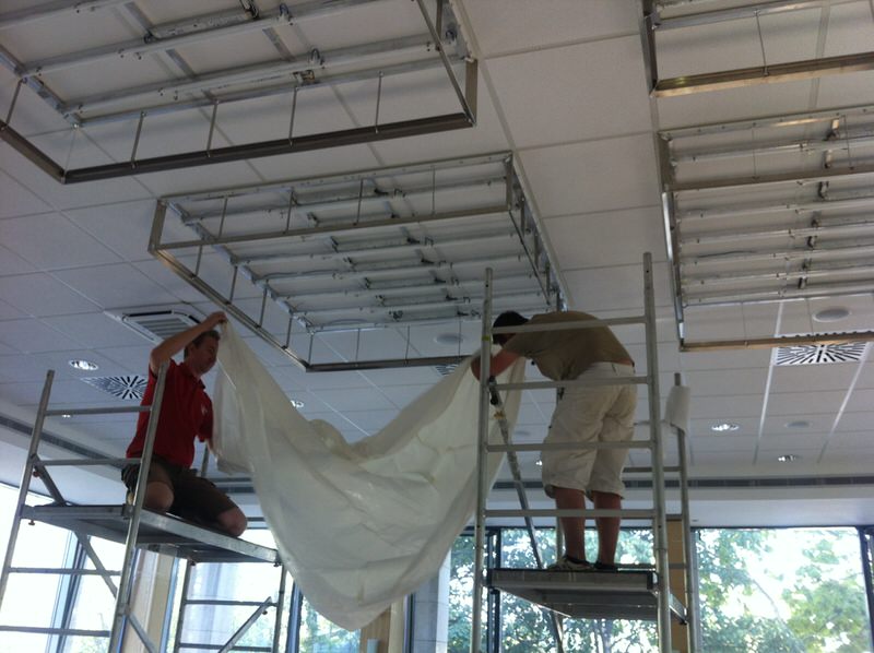 3 dimenziós szerkezet fólia feszítés elõtt.