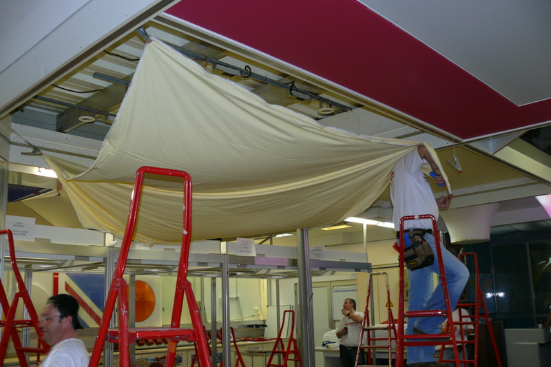 A Barrisol oktatóterme Kempsben, mi pedig éppen gyakorolunk.