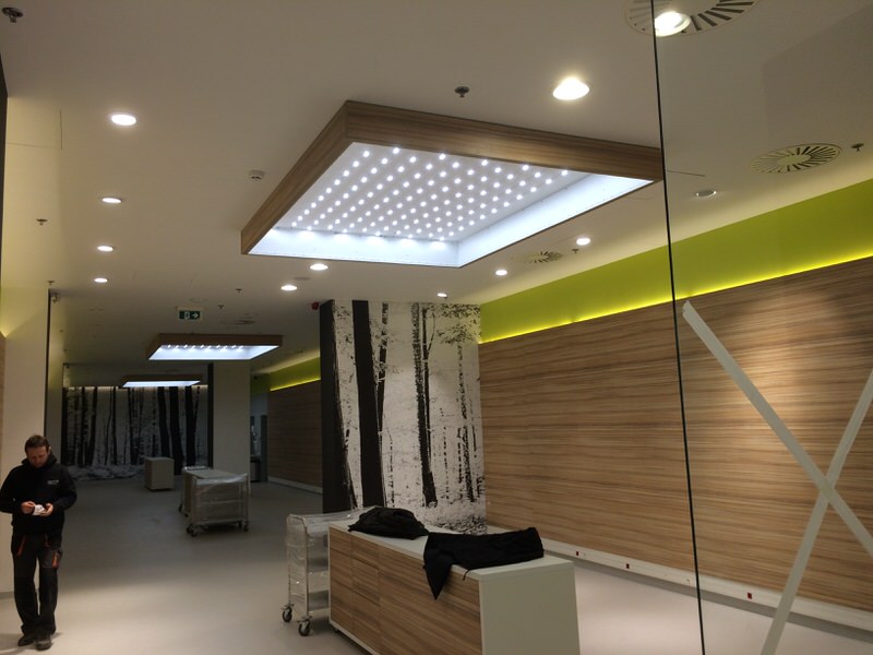 Ledes rendszer kivitelezés közben.