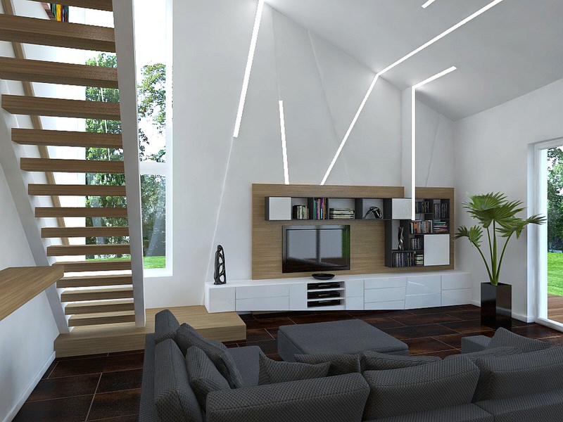 Nappali ledes csík világítással.