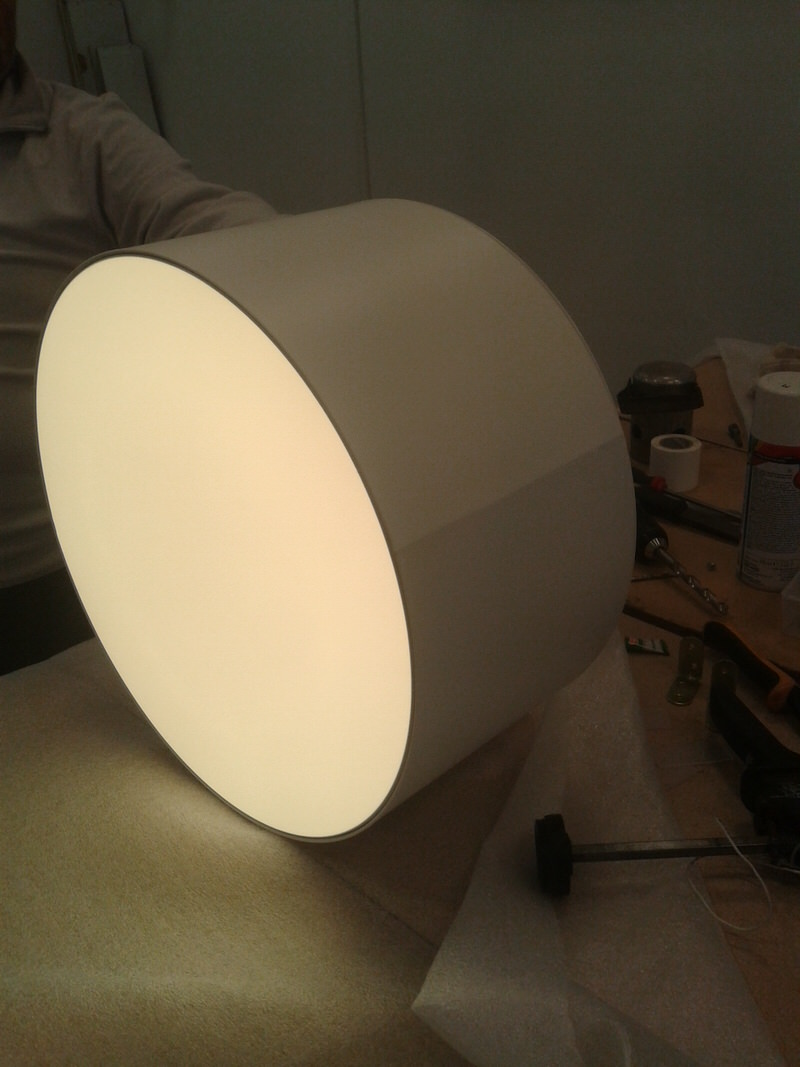 Próbalámpa tesztelésre. Ilyen homogénnek kell lennie!